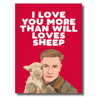 Loves Sheep Funny Card